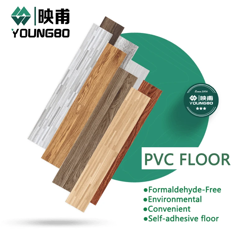 Bottom price wholesale Pvc Wood carpet  laminate plastic 1.2mm-3mm  PVC vinyl floor Sticker