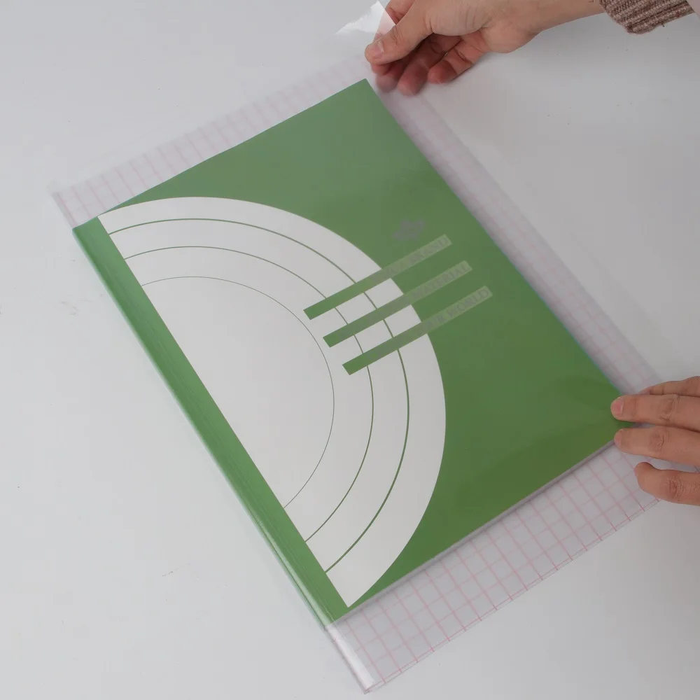 School supplies plastic cut corner self adhesive sticker plastic book cover
