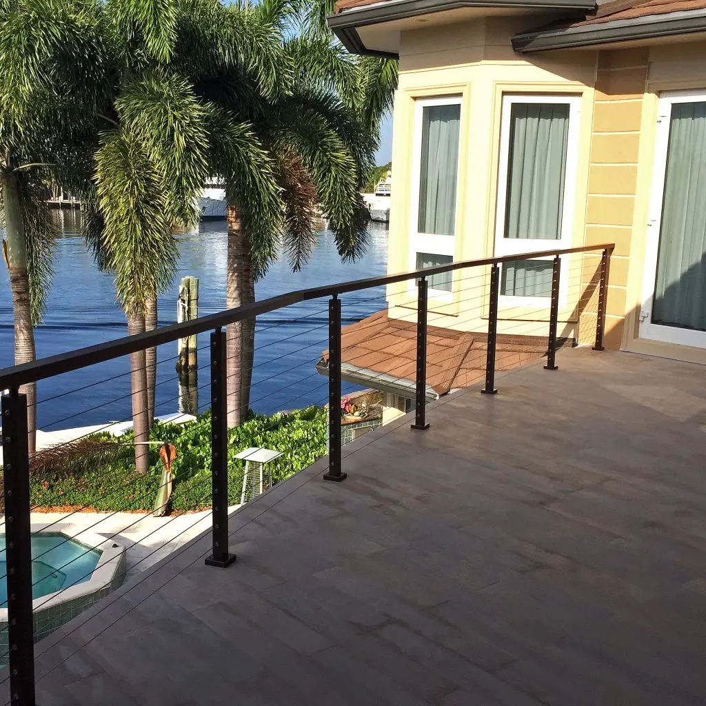 YL wholesale price stainless  balustrade outdoor balcony black cable railing for deck aluminum cable post