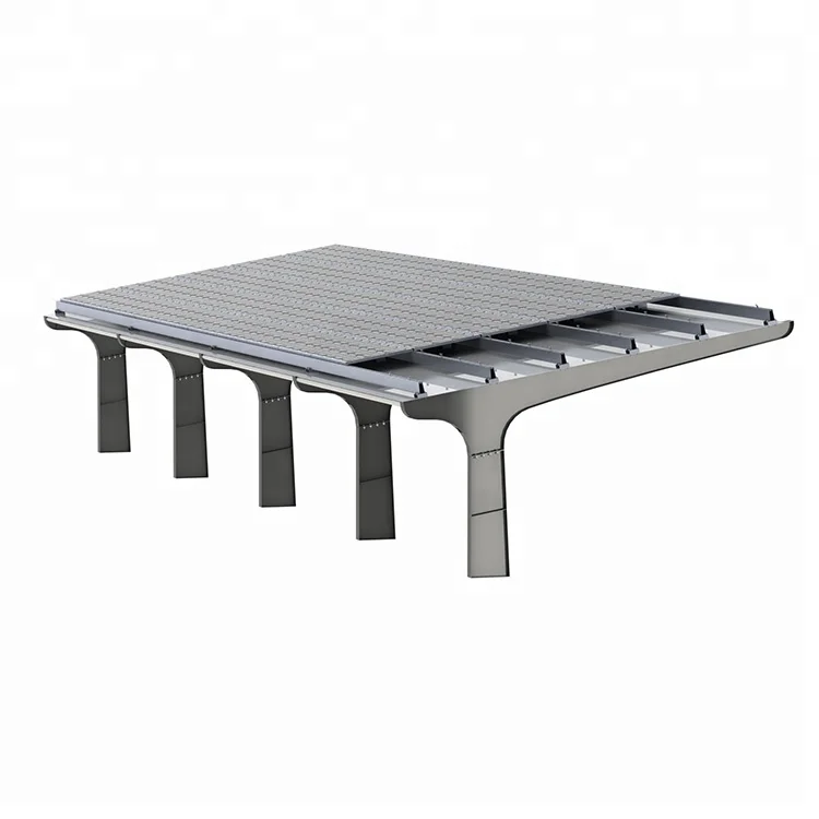 
High Strength T shape Solar Mounting Car Park Carbon Steel Solar Carport 