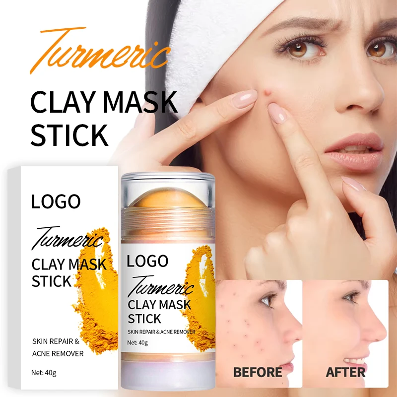 Factory Manufacturer Oem Natural Organic Turmeric Deep Cleansing Oil Control Nourishing Face Green Tea Masking Stick