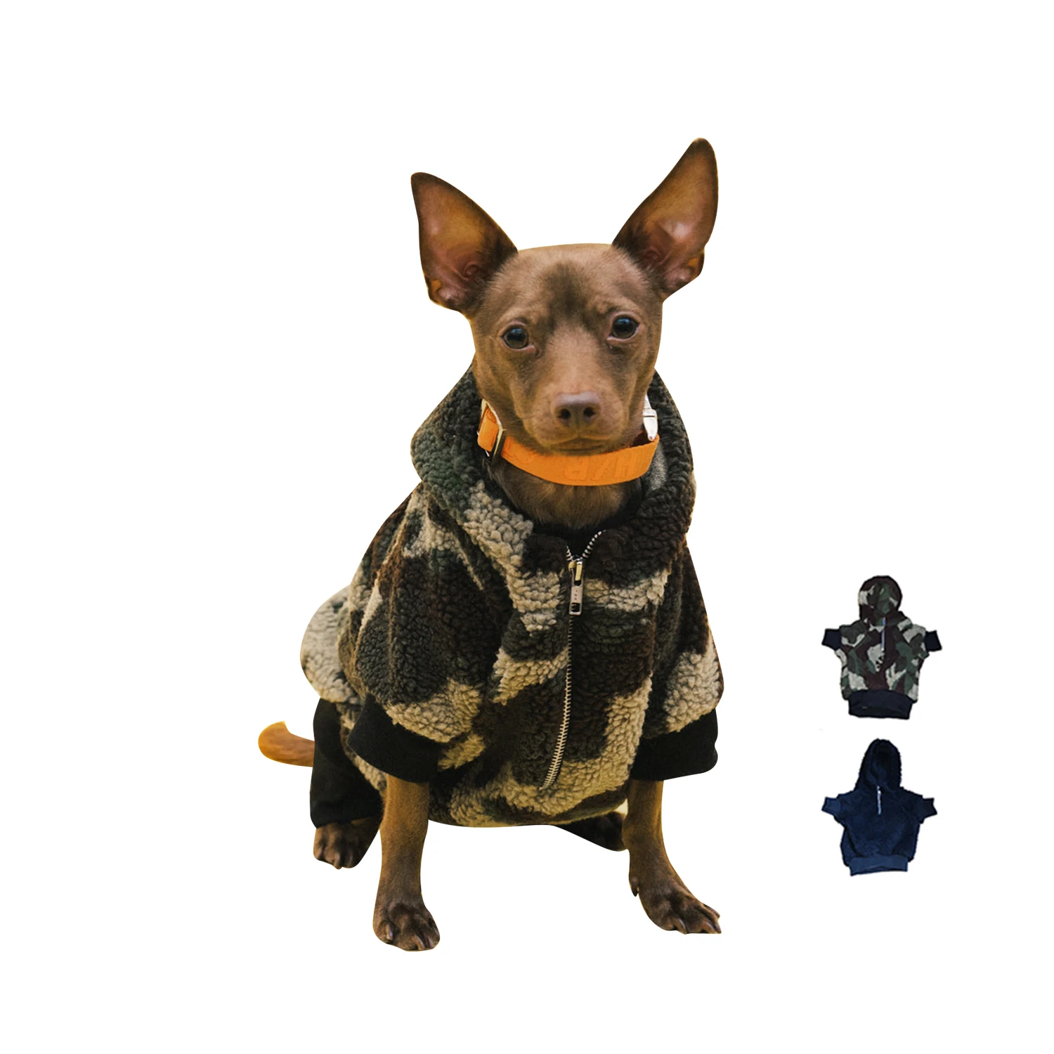 Pet Winter Apparel Warming Sherpa Jacket Jumper Coat Dog Fleece Camo Sherpa Clothes