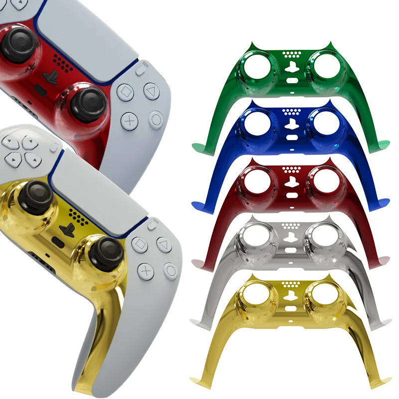 PS5 Controller Accessories Decorative Trim Shell wiht Silicone Gaming Joystick Thumb for PS5 Controller