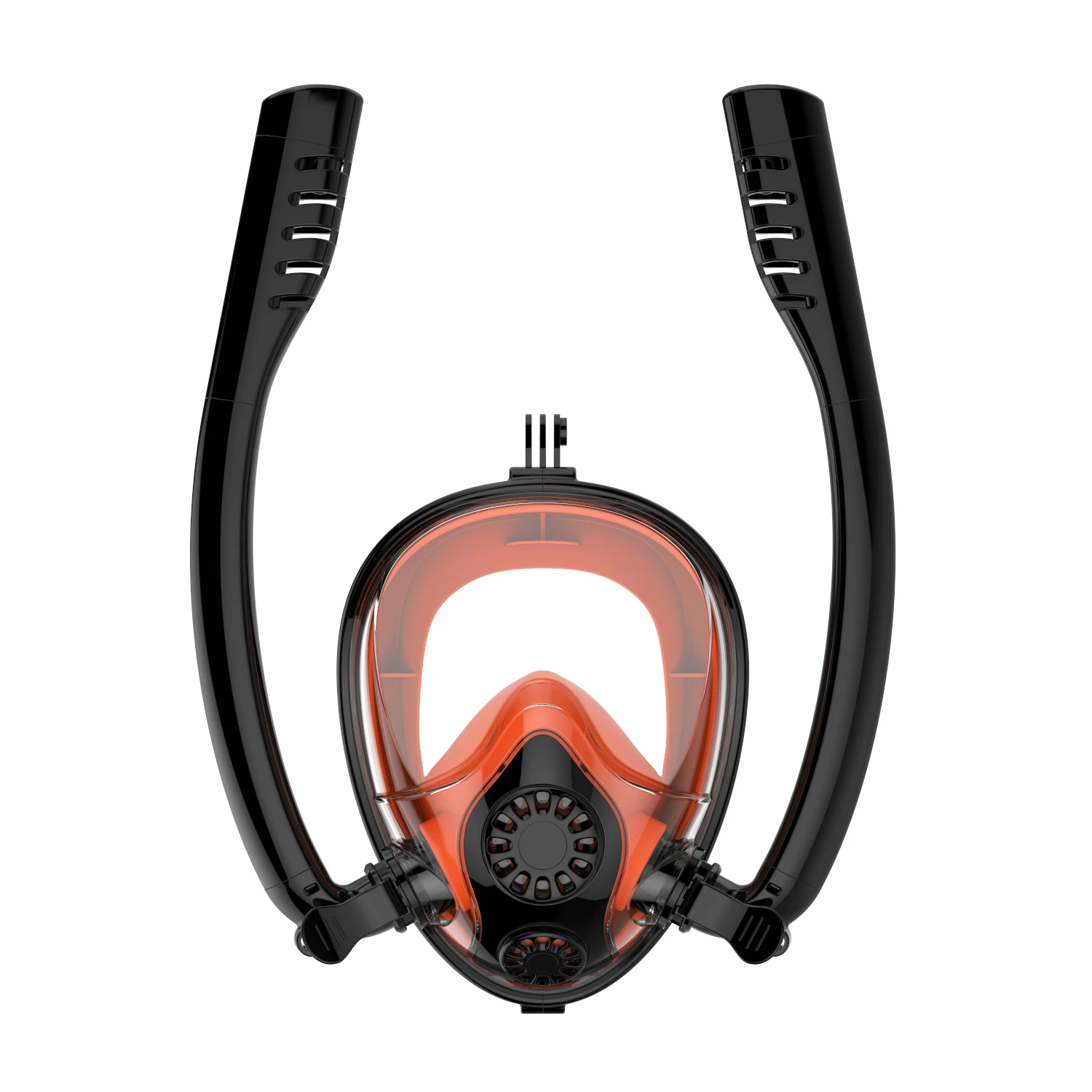 Wholesale Double Tubes Diving Mask Full Face Diving Mask With 180 Field View Snorkel with 2 side breathing tube