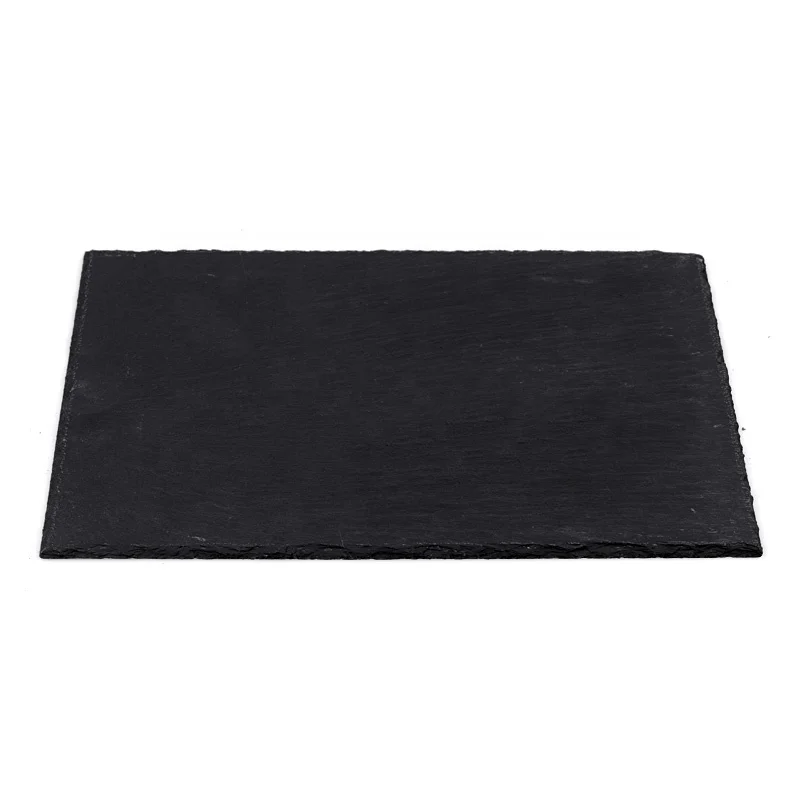 
Wholesale Natural Marble Slate Black Serving Plate Slate Cheese Board 
