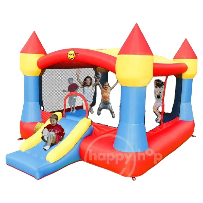Happy hop Super Inflatable castle-9217N Super Castle Bouncer with Slide inflatable bouncer jumping castle for kids gift