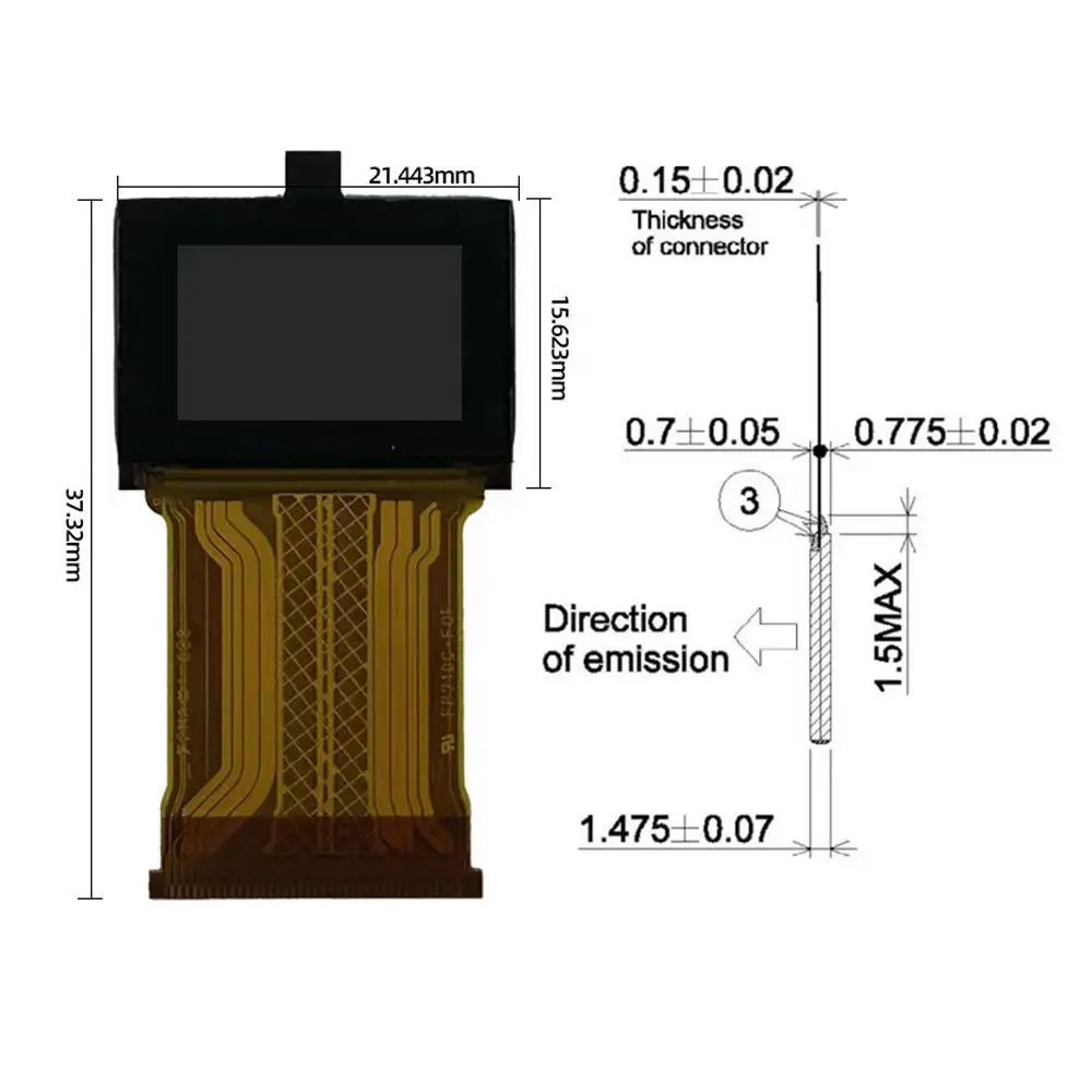 0.71 Inch Hd Resolution 1920*1080 Oled Lcd Display Lvds Interface Micro Headset Instrument Screen Display Manufacturing Factory