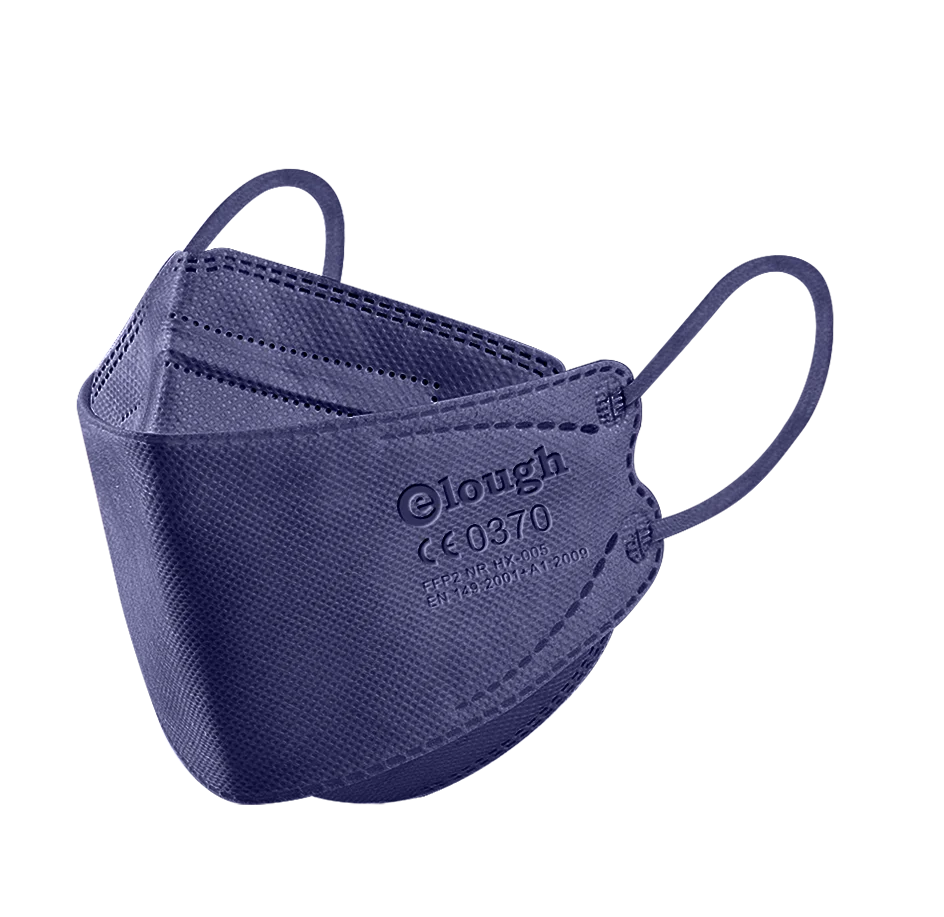 Elough HX-005 custom CE EN149 FFP2 certified Kids Navy  korean reusable cheep fish shape  face mask with 4ply