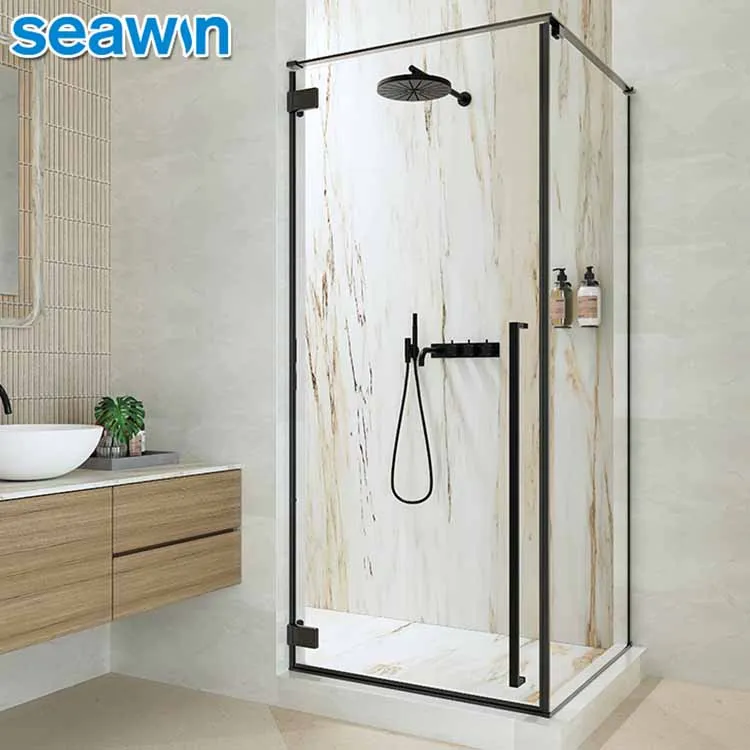 
Seawin Bathroom New Ideas Complete 2 Sided Parts Black Glass Cabin Room Shower Enclosure 