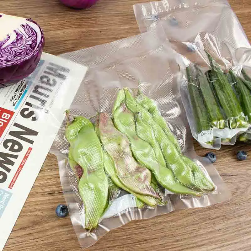 Custom Biodegradable Meat Package Plastic Embossed Vacuum Seal Bags Roll