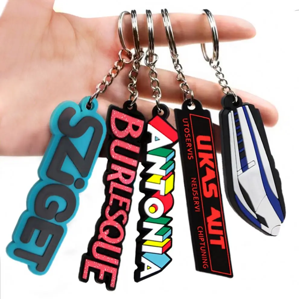 Wholesale custom car motorcycle accessories key chain 3D tire rubber PVC keychain