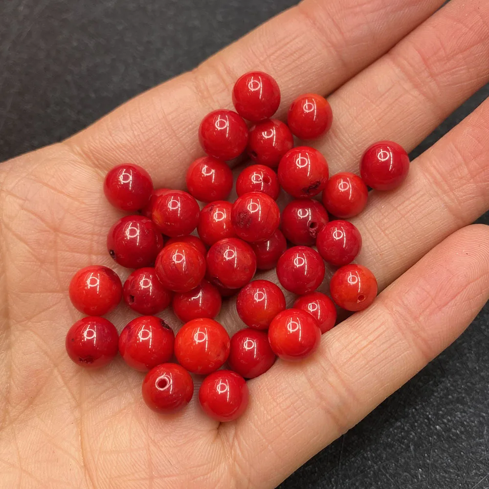 Wholesale Natural Red Half Drilled Coral Beads
