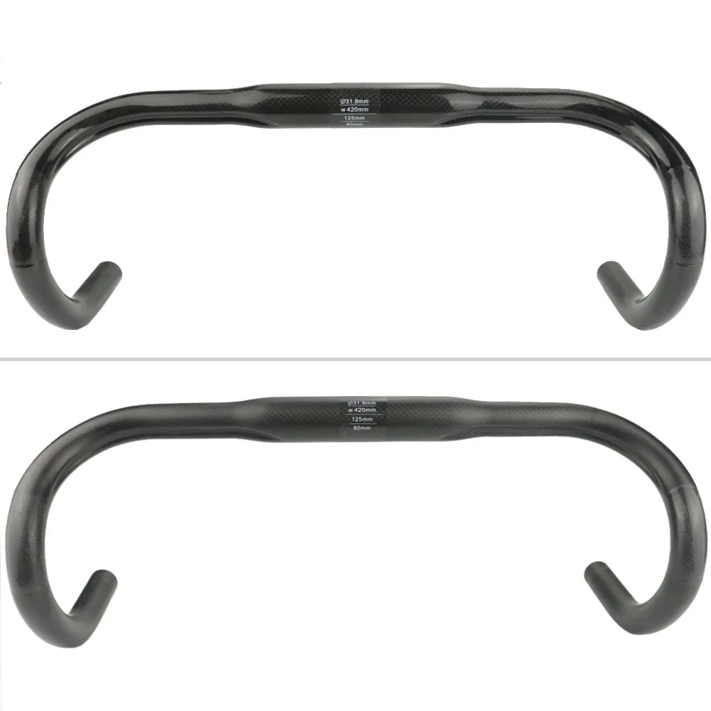 T1000 Carbon fiber road bike handlebar 400 420 440mm bicycle handlebar 3k UD lightweight handlebar