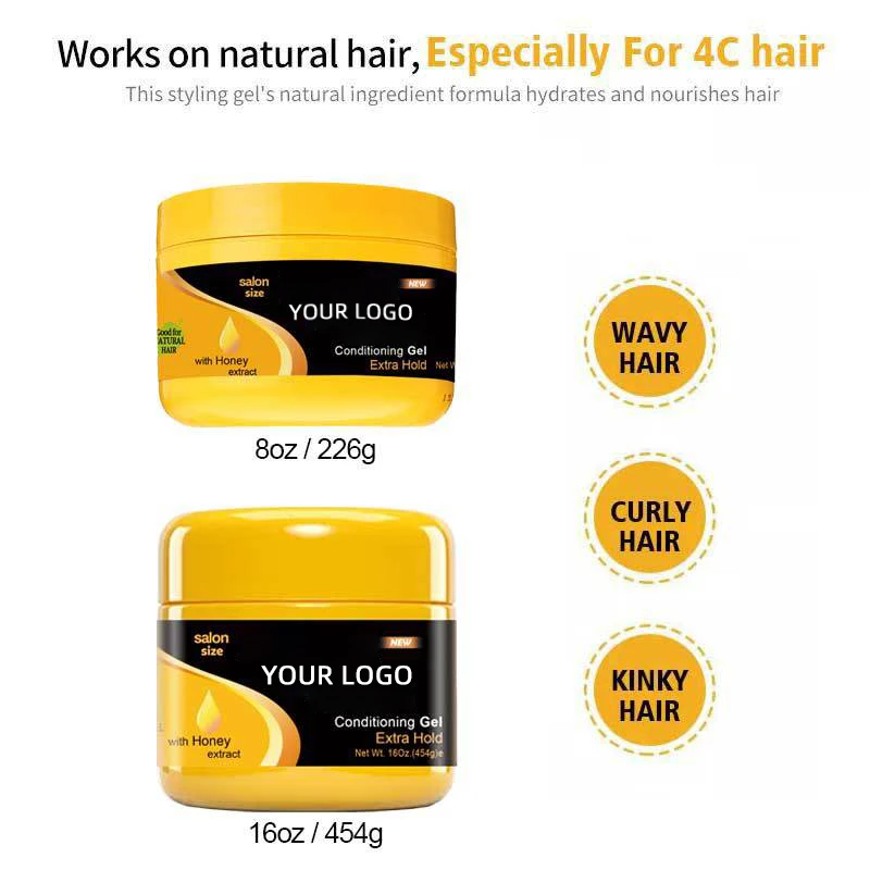 No Residue Braiding Jam Extra Hold wholesale Hair shining Edge Control Strong Hold Wax Hair Edge Control Gel Shining Jam Gel