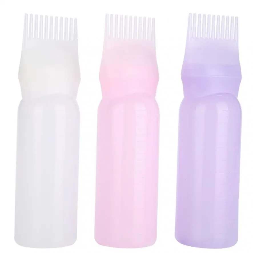 Beauty Salon 6oz 170ml Graduated Biodegradable Refillable Container Hair Dyeing Bottle For Hairdressing