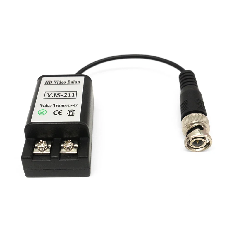 Yellow packing CCTV passive 1 ch video balun 600m factory price For CCTV camera