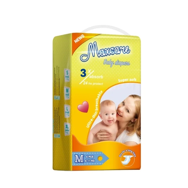 Одноразовые Детские Подгузники Maxcare по конкурентоспособной цене для Мексики