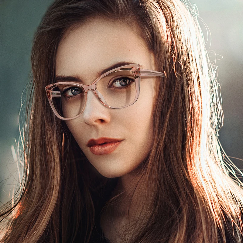 FC Ready Goods Fashion Anti Blue TR90+CP Transparent Black Frame Optical Glasses