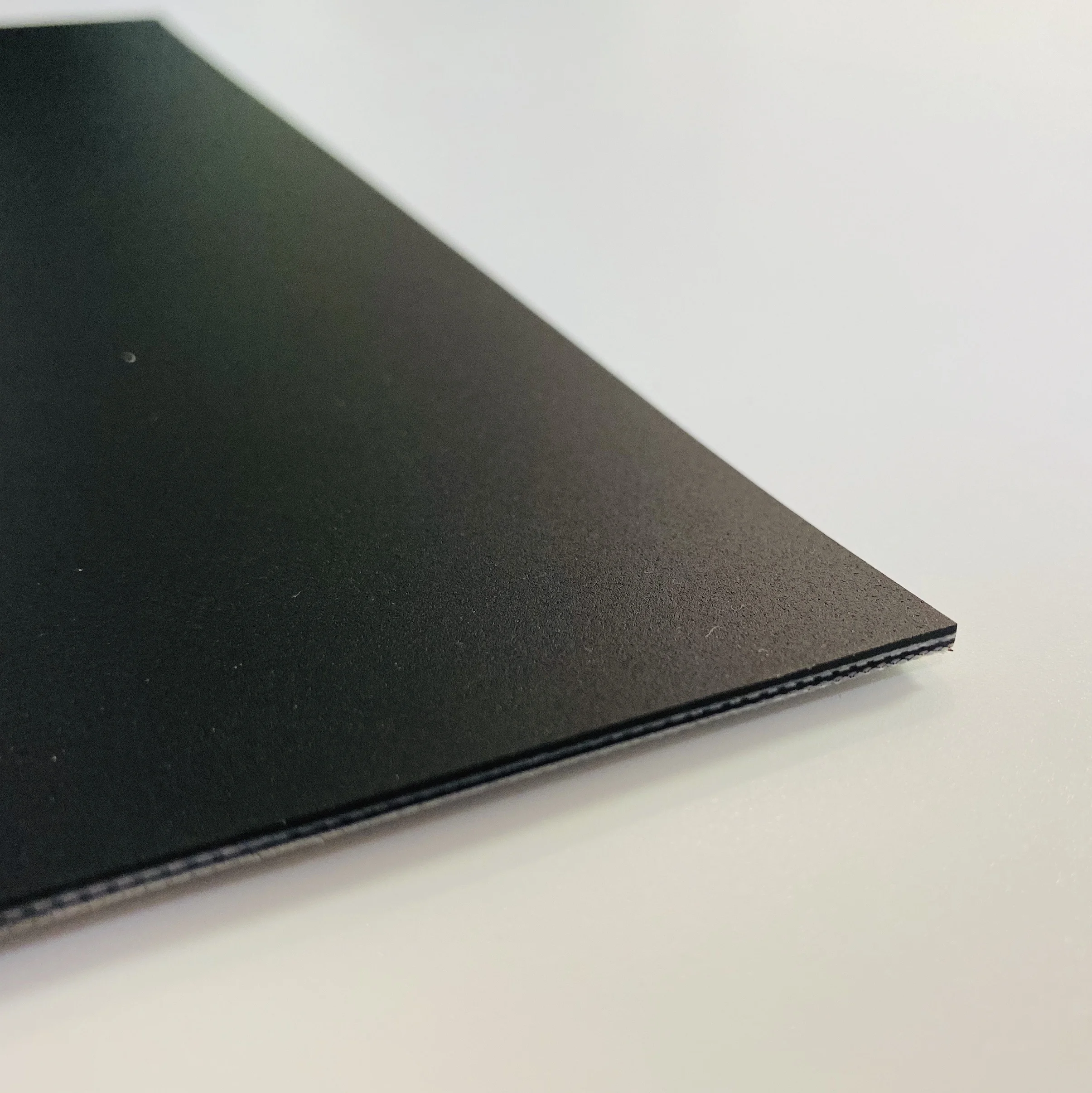 Black color PU conveyor belt for Textile Printing 2.2mm Polyurethane conveyor belt black matt