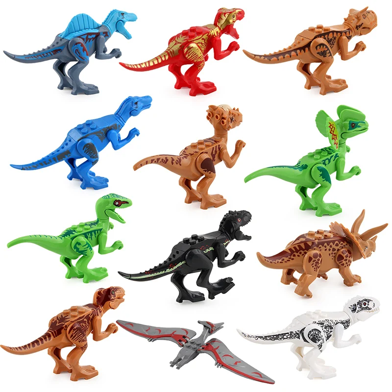 Amazon Hot New Releases 12 Style DIY Parent-child Dinosaur Model Children Building Blocks Toys Bricks Kid