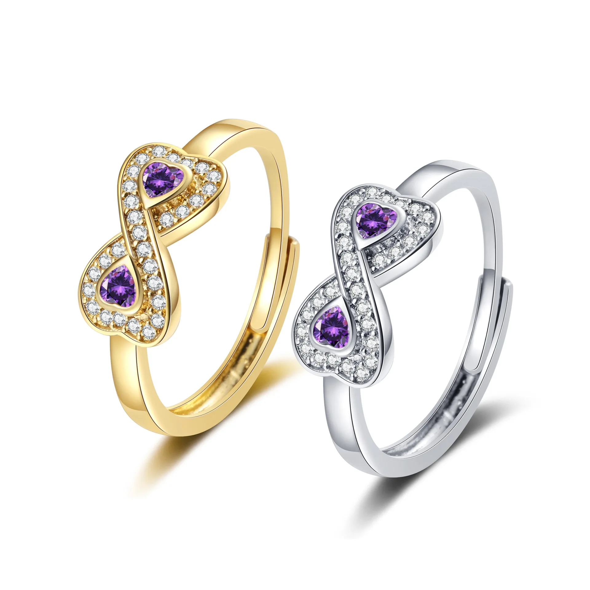 Stylish Ladies Girls Zircon Rings Dainty Crystal Fashion 925 Silver Vintage Fine Jewelry Fingers Luxury Rings For Women