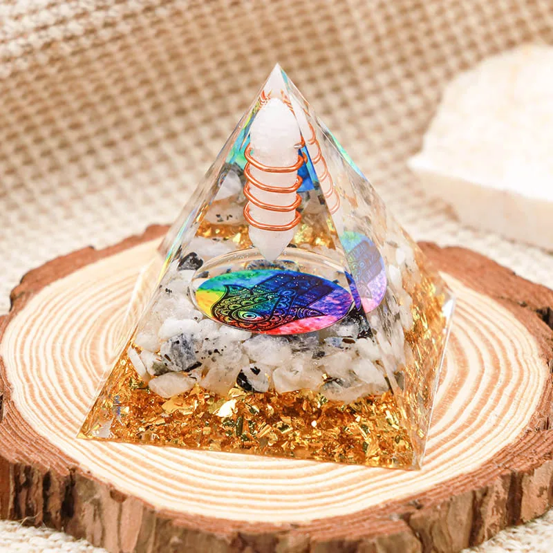 DT-PY0 Wholesale customized natural crystal pyramid ornament energy pyramid Ogan pyramid adjustment magnetic field secret weapon