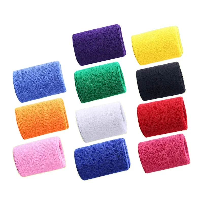 Wholesale wristband cheap custom sports sweatband cotton wrist sweatbands No Minimum Manufacturer customized logo