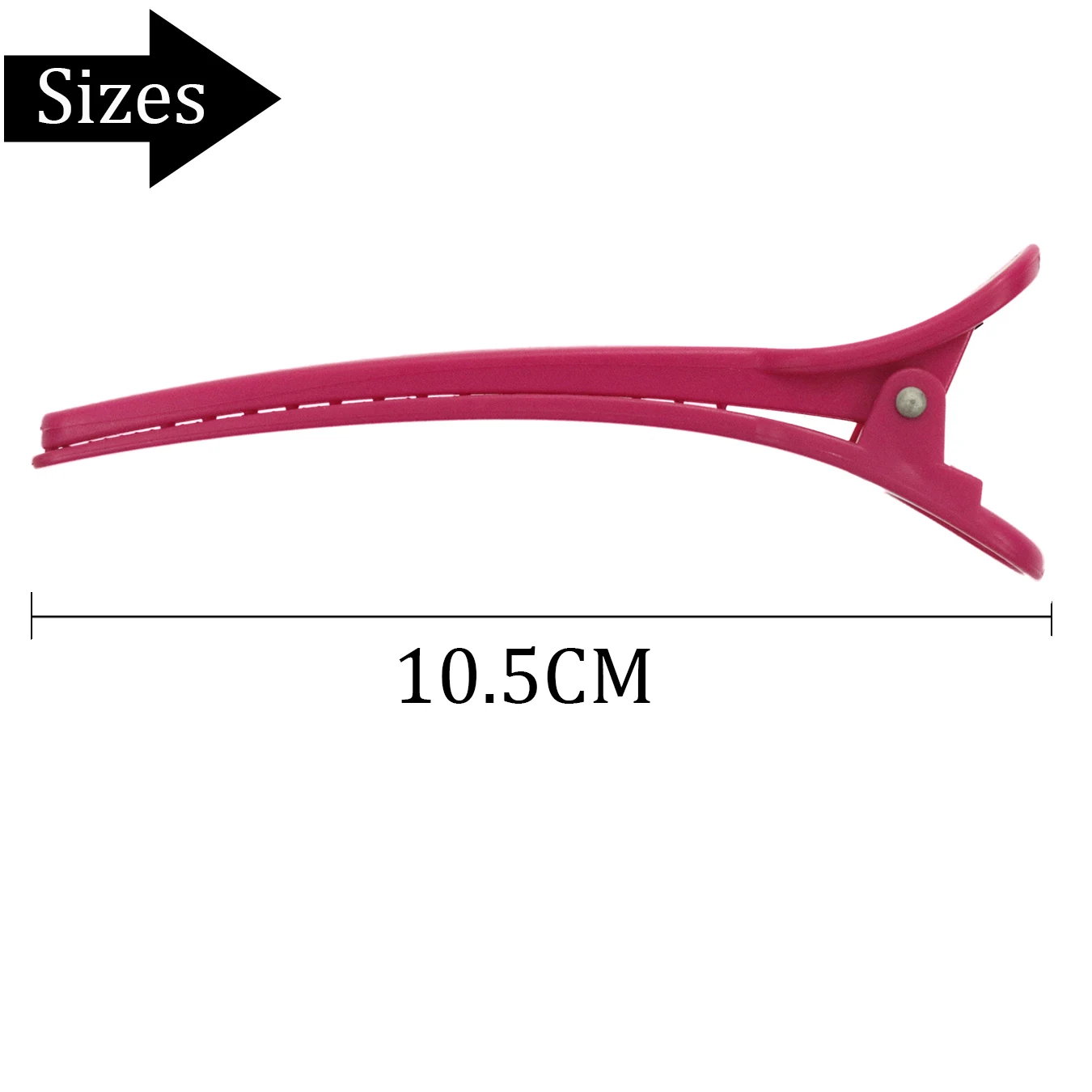 Private Label Hot Pink ABS Plastic Hair Clip 10.5 CM Hot Sale Hairclip