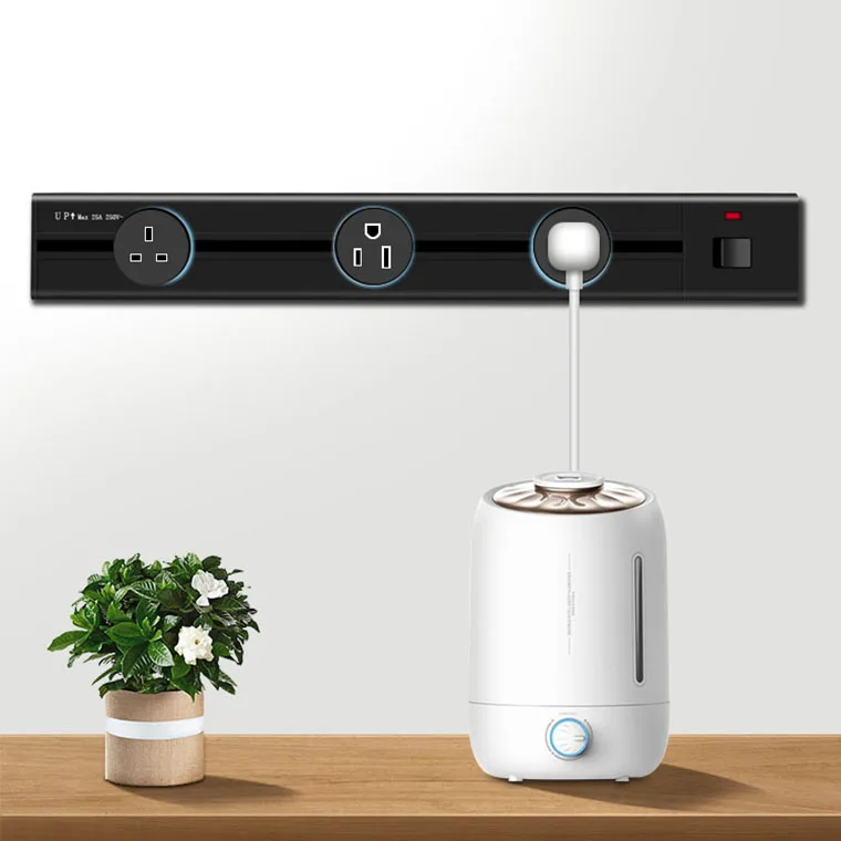 modern universal system wifi power surface wall aluminum alloy hidden kitchen us adapter electrical standard track socket