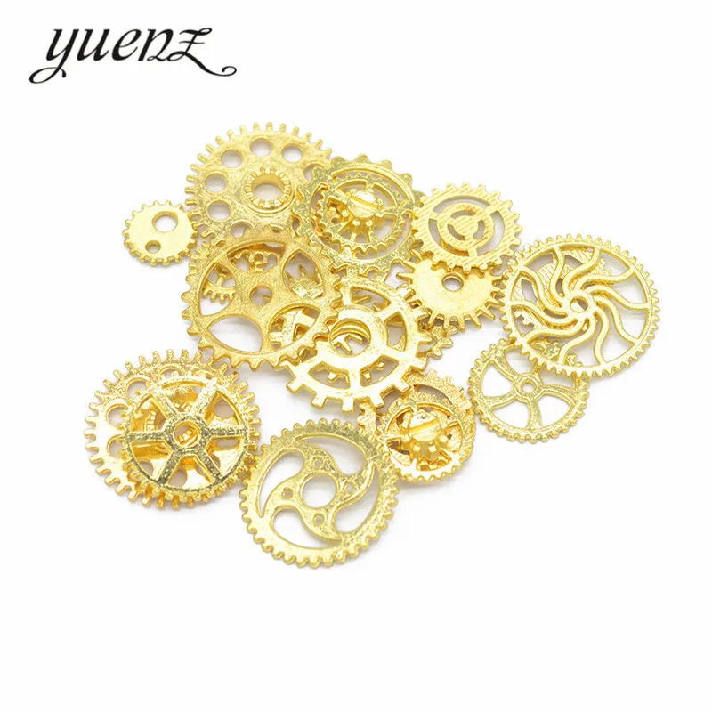 50pcs/bag Small Size 8-15mm Mix Alloy Mechanical Steampunk Cogs & Gears Diy Accessories U010