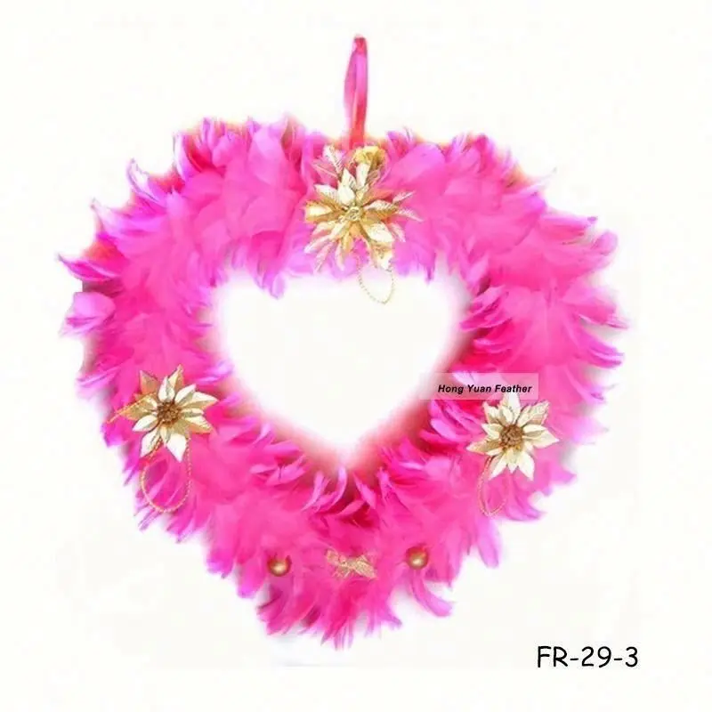 Floral Garland Feather Christmas Wreath for Home Door Wall Window Wedding Party Halloween Thanksgiving Fall Autumn Decor