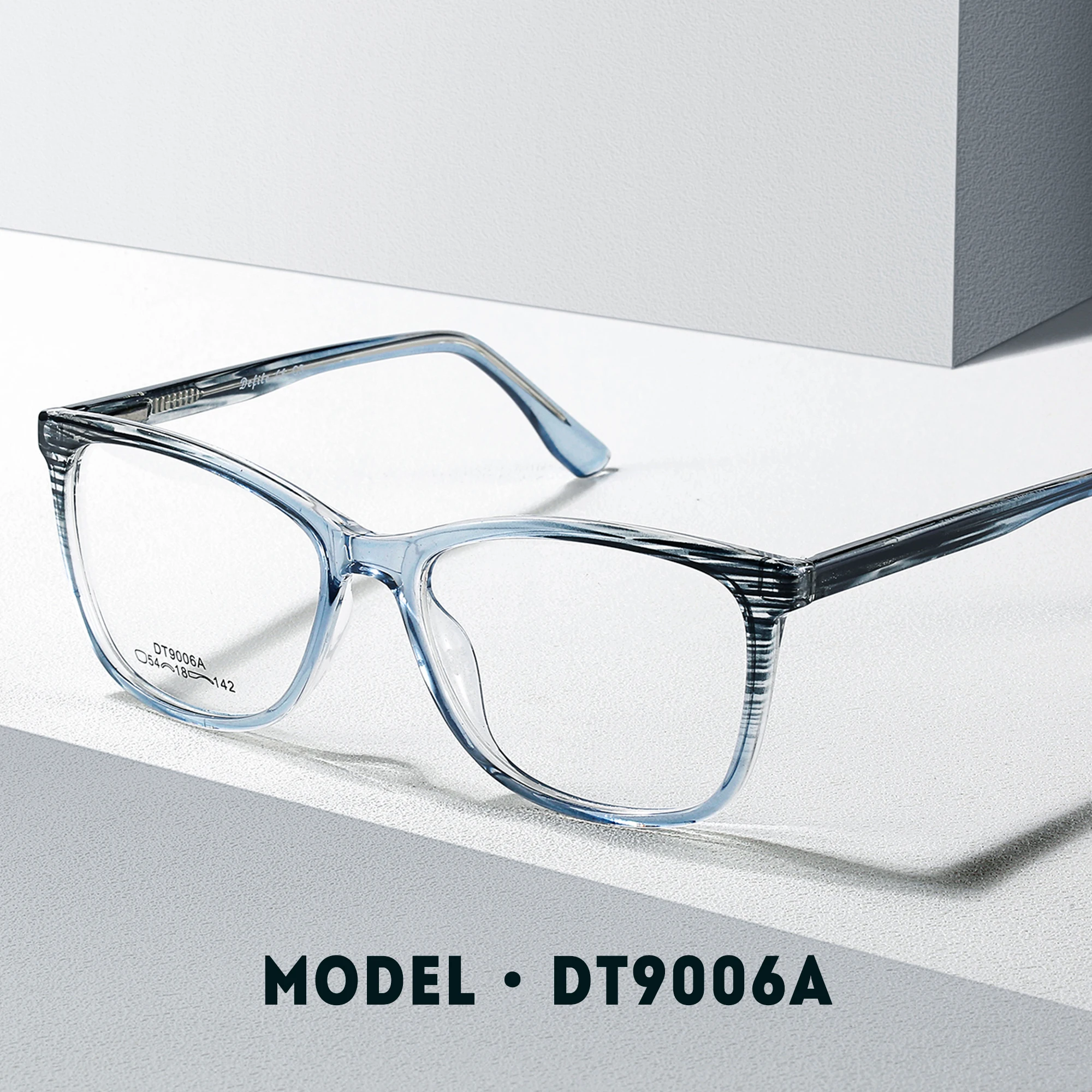DT9006 Trendy Unisex  2022  Spring Hinge Propionic Acid Transparent  Optical Glasses Frames