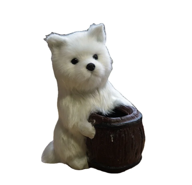 Simulated Dog Gifts Daily Necessities Novel Ornaments Animal Models Handicrafts Pen Holders