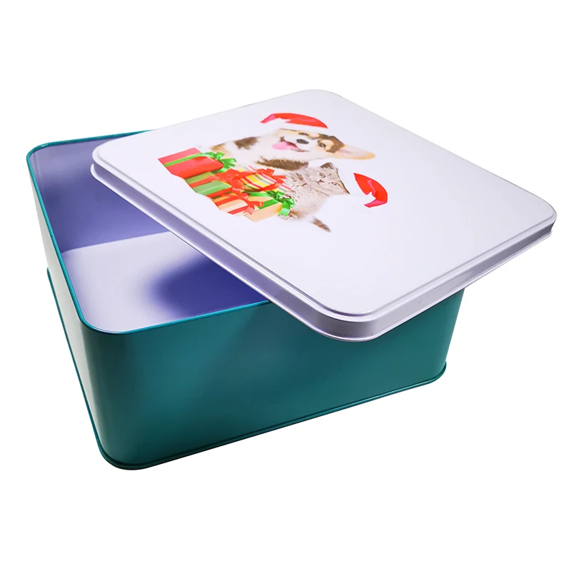 Custom Pet Tin Cases Dog&Cat Design Metal Container For Gift Boxes
