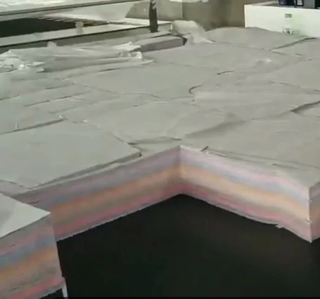 Sell Well leather garment PU jacket flocking cloth Muti-lay fabric insole  CNC cutting machine