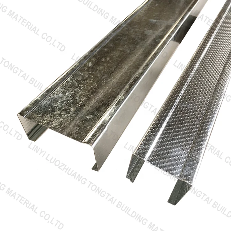 China manufacturer galvanized steel profiles metal framing main channel drywall  stud track