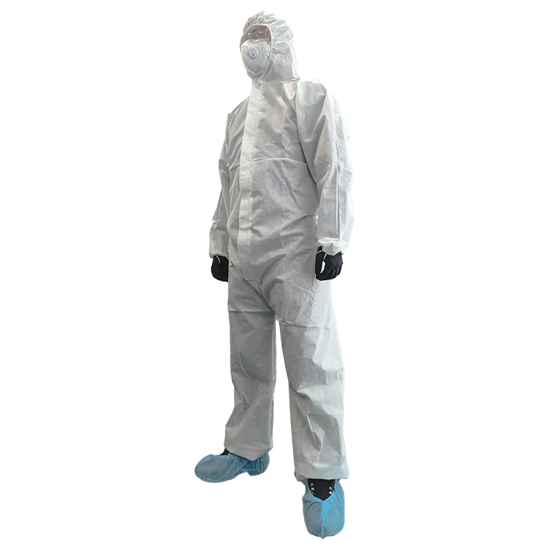 category 3 SMS 63 gsm type56 disposable antistatische disposable cheap work ppe kit suit protective coverall overall