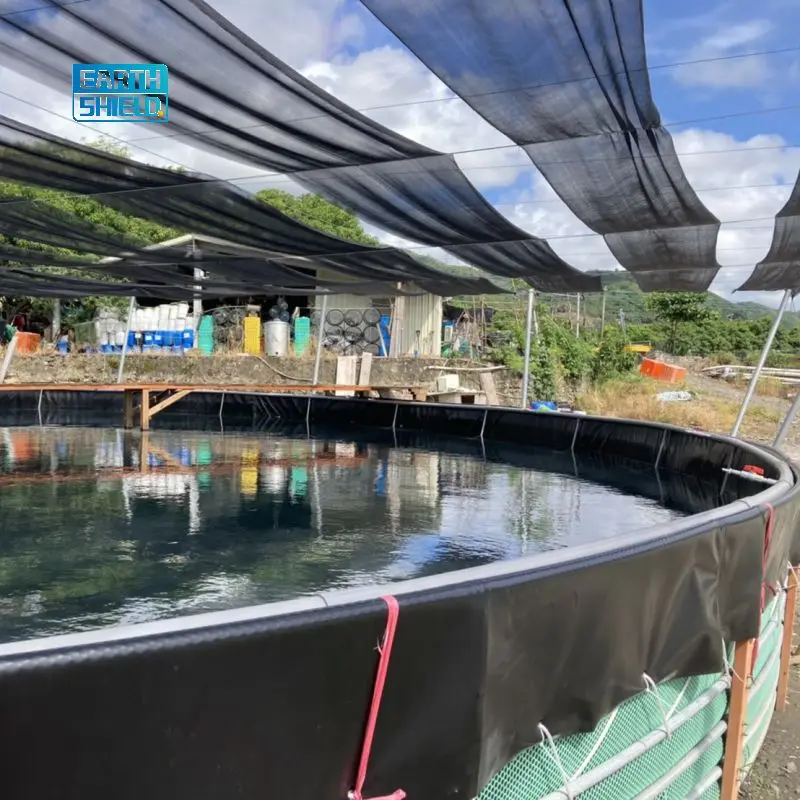 0.75mm 1mm  Black Color 100% New Virgin HDPE Geomembrane Popular for Fian Farm Fish Pond Liner