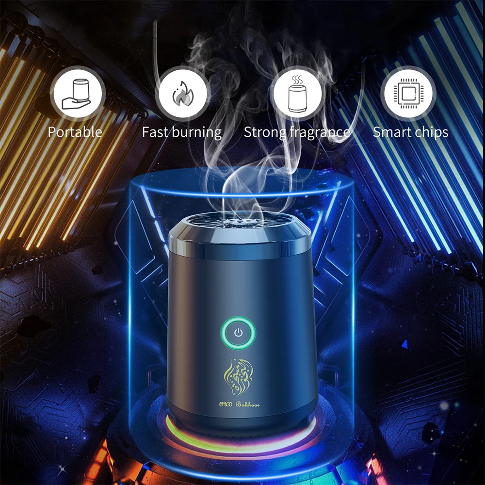 Arabic Aroma Diffuser USB Car Portable Rechargeable Electric Incense Burner Bakhoor Hotel Scenting Device Environment Aromatizer