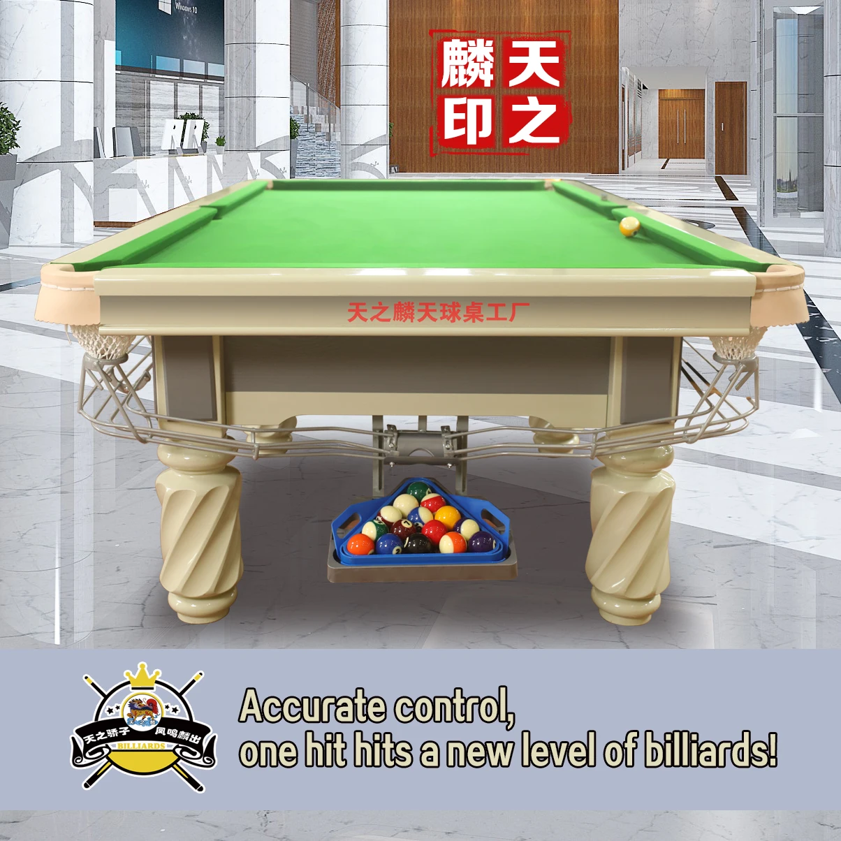 Price discount 8 feet 9 feet stone slab top of the line Chinese black 8 ball game pool table