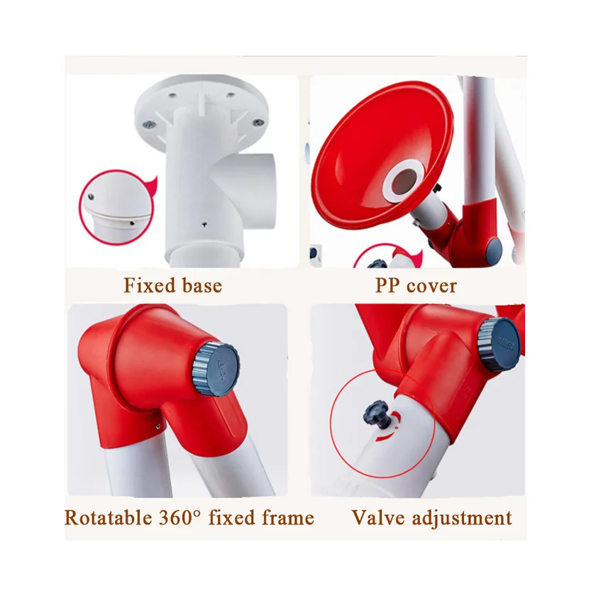 Lab universal fume extraction hood series,spring arm gas fume extractor hood