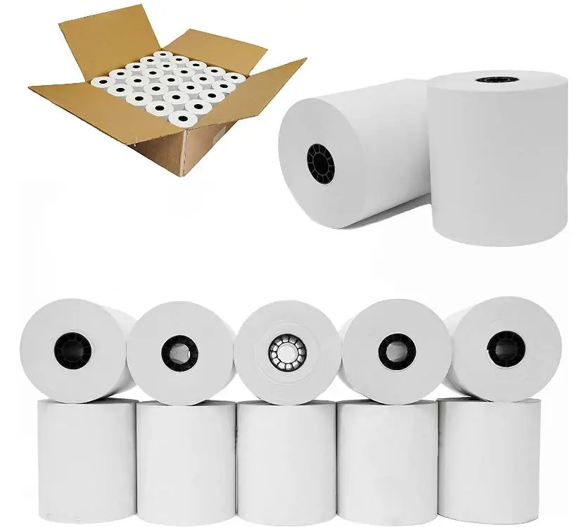 Bailida 2022 Best Price Thermal Rolls 80x80mm Rolling Cash Register Thermal Paper Free White POS Machine Shrink Wrapping 100% Wood Pulp