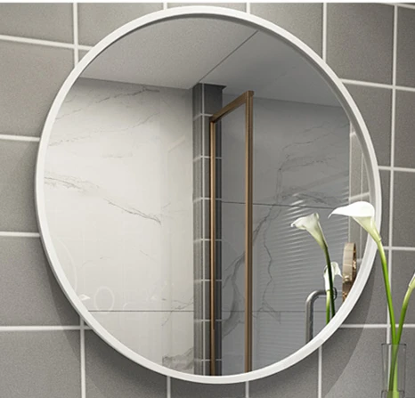 custom round decorative wall hanging mirror Iron framed mirror for bathroom hotel  salon bathroom mirror miroir spiegel espejo