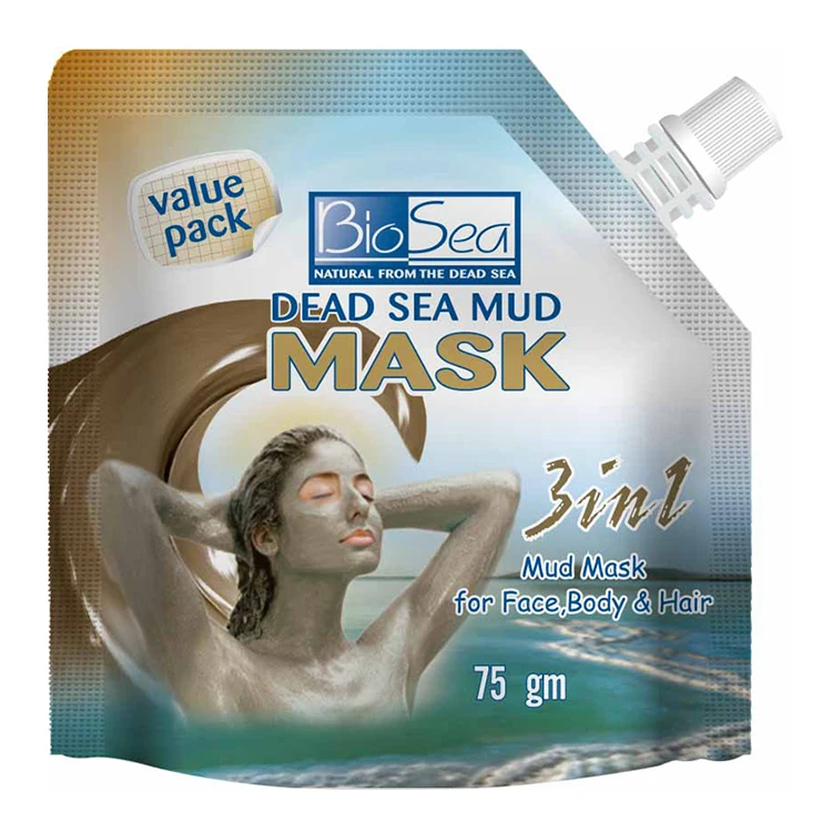 MUD Dead Sea Cosmetics 100% Natural Dead Sea Mud Mask 75g With Herbs For Face Body Hair And Scalp