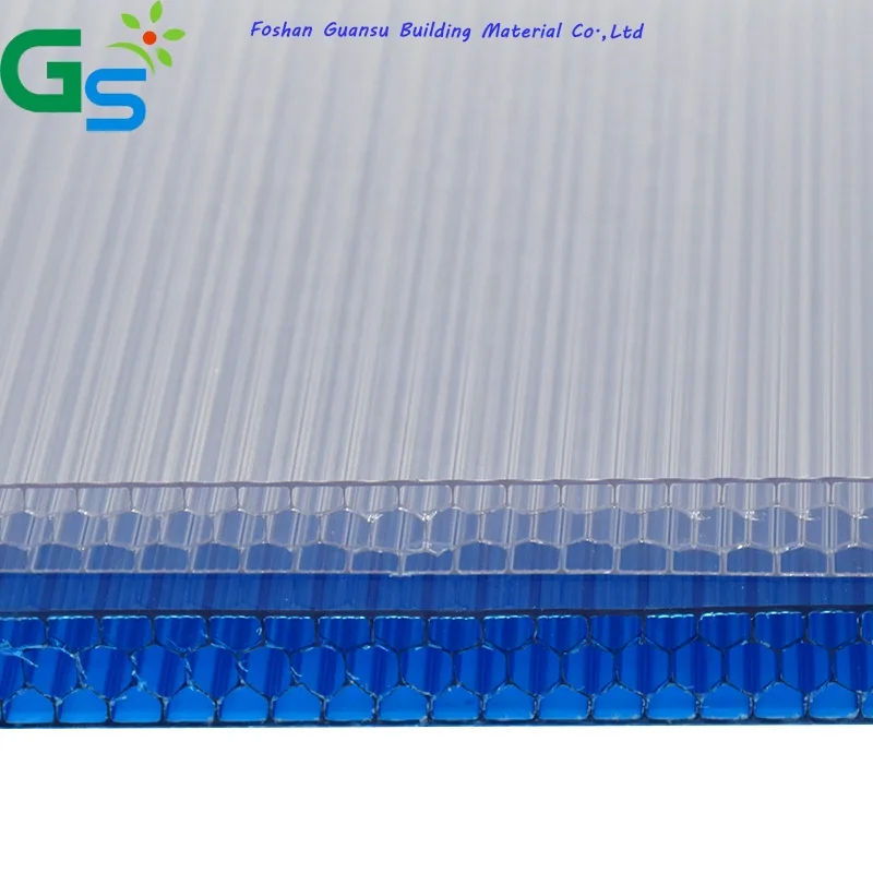Factory Price Polycarbonate Sun Shades Transparent Plastic Polycarbonate Hollow Sheet For Balcony Roof Cover