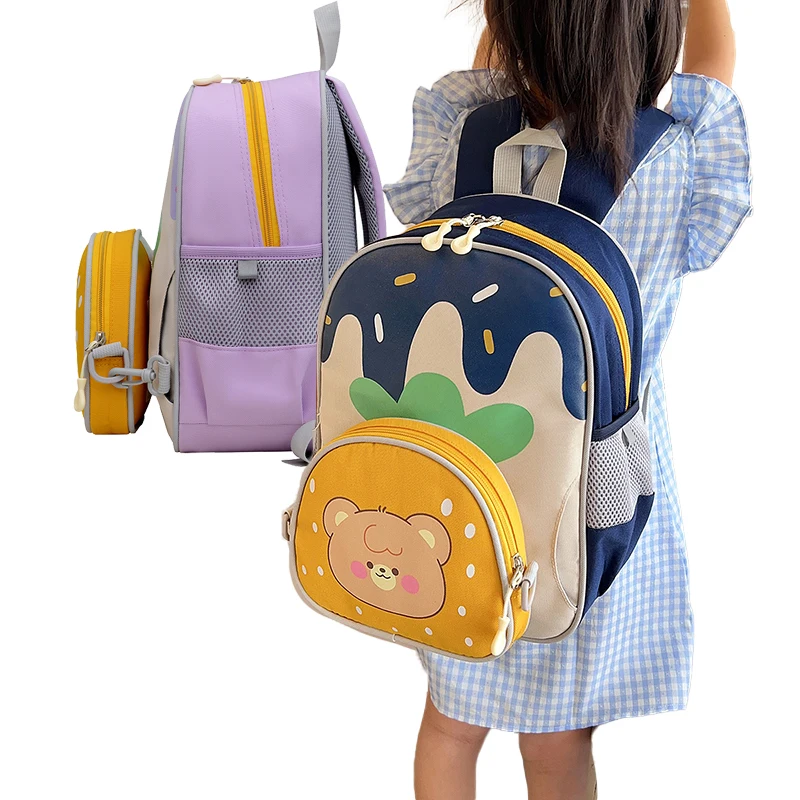 18018 cartoon Kitten Cat School Bags Bears Backpack Girls and Boys Cute lady Shoulder Bag gift 2 Pieces Set