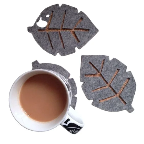 2024 красочные войлочные высококачественные простые дизайнерские круглые впитывающие подставки с держателем