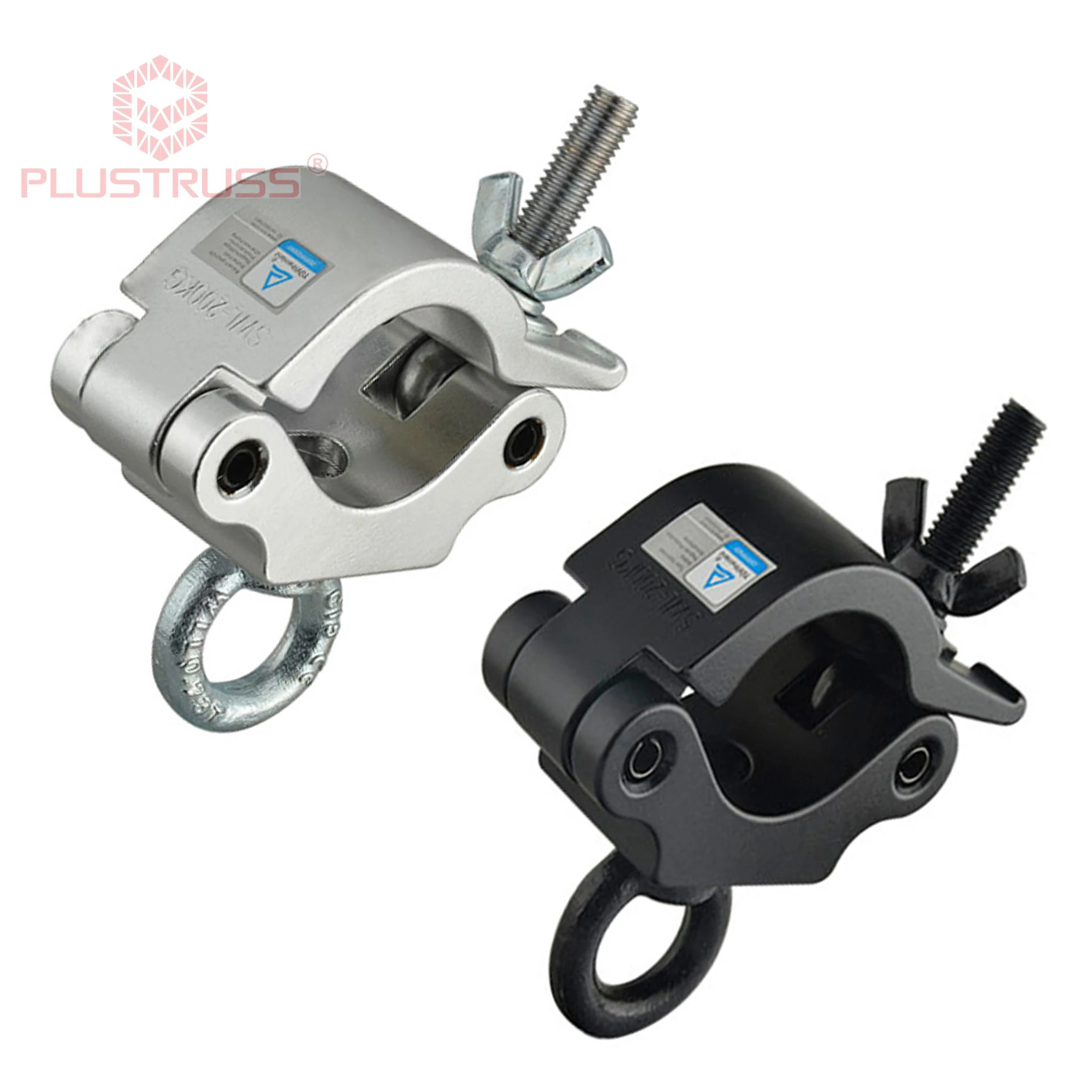 Tube 48-51mm Load 200kg Pipe Clamp Truss Hook Aluminum Stage Lighting Truss Clamp Hook Eye Clamp G5007