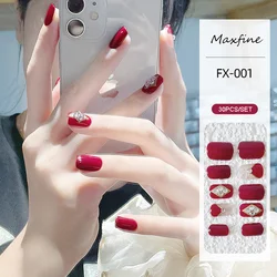 30 Sheets Full Wraps Polish Stickers Decal Nail Art Strips Self-Ashesive Nail Art Sets for Women Girls