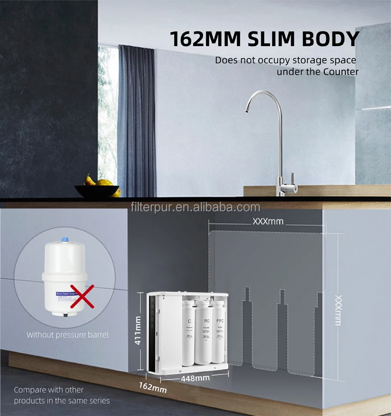 Professional Manufacturer direct drinking family reverse osmosis water purifier underground water purifier